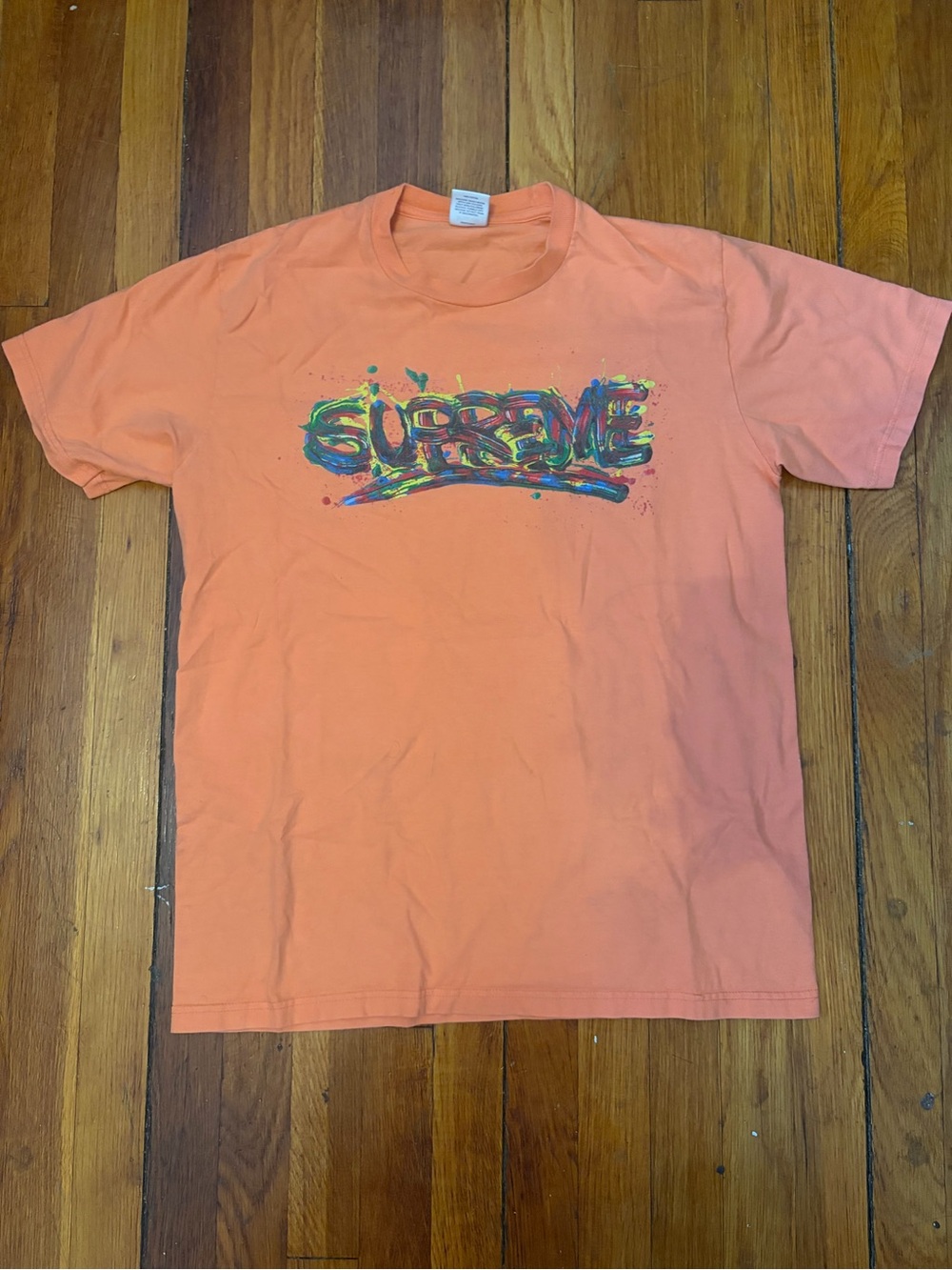 Supreme Orange Graffiti Script Tee